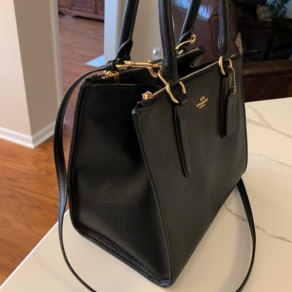 SOLD - COACH Crosby Leather Tote in Black - Excellent Condition - Picture 3 of 9